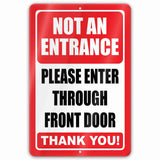1020.dogs In Yard Do Not Enter Metal Tin Sign, 12x18 in, Indoor/Outdoor Decorative Sign - a4
