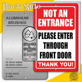 1020.dogs In Yard Do Not Enter Metal Tin Sign, 12x18 in, Indoor/Outdoor Decorative Sign - a4