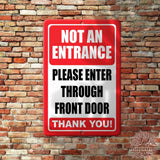 1020.dogs In Yard Do Not Enter Metal Tin Sign, 12x18 in, Indoor/Outdoor Decorative Sign - a4