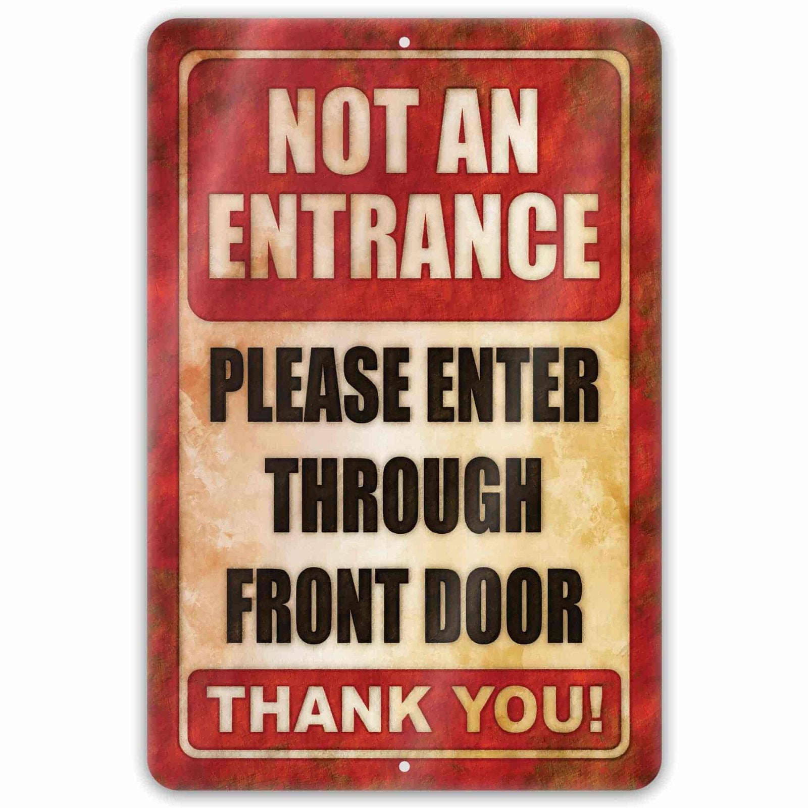 1020.dogs In Yard Do Not Enter Metal Tin Sign, 12x18 in, Indoor/Outdoor Decorative Sign - a4
