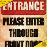 1020.dogs In Yard Do Not Enter Metal Tin Sign, 12x18 in, Indoor/Outdoor Decorative Sign - a4