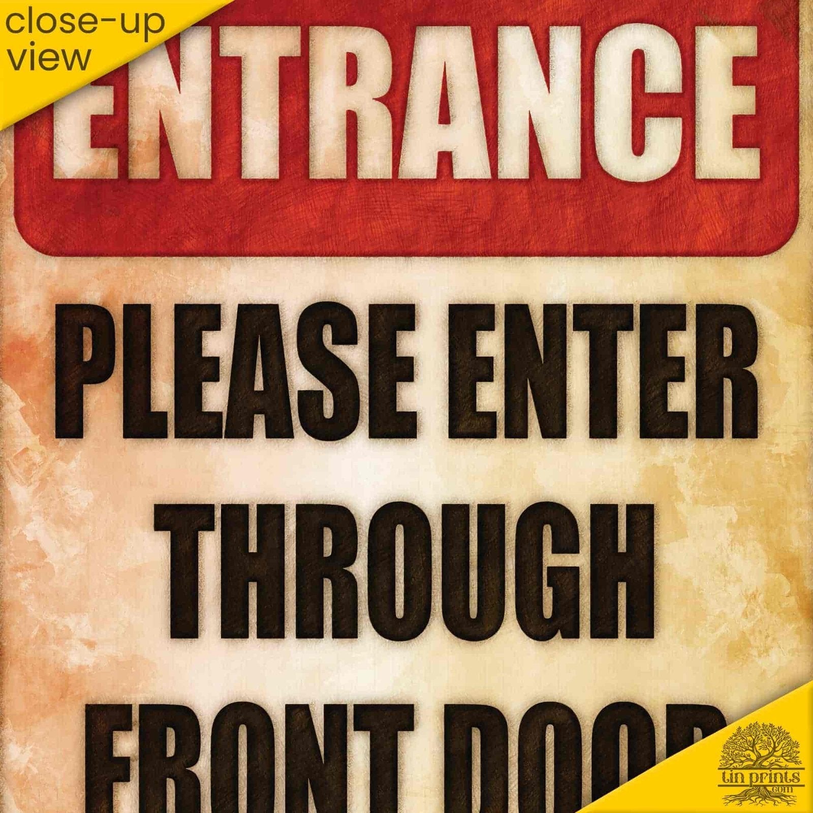 1020.dogs In Yard Do Not Enter Metal Tin Sign, 12x18 in, Indoor/Outdoor Decorative Sign - a4