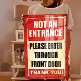 1020.dogs In Yard Do Not Enter Metal Tin Sign, 12x18 in, Indoor/Outdoor Decorative Sign - a4