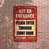 1020.dogs In Yard Do Not Enter Metal Tin Sign, 12x18 in, Indoor/Outdoor Decorative Sign - a4