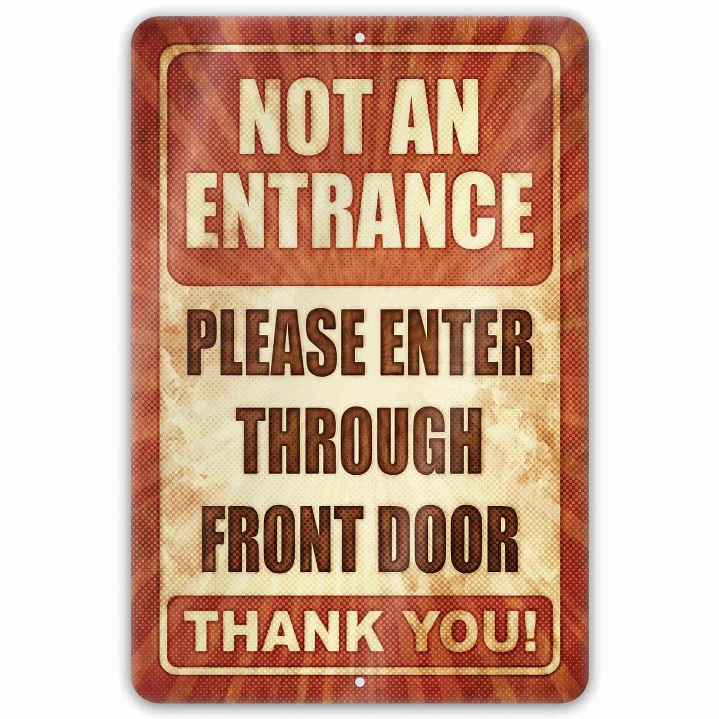 1020.dogs In Yard Do Not Enter Metal Tin Sign, 12x18 in, Indoor/Outdoor Decorative Sign - a4