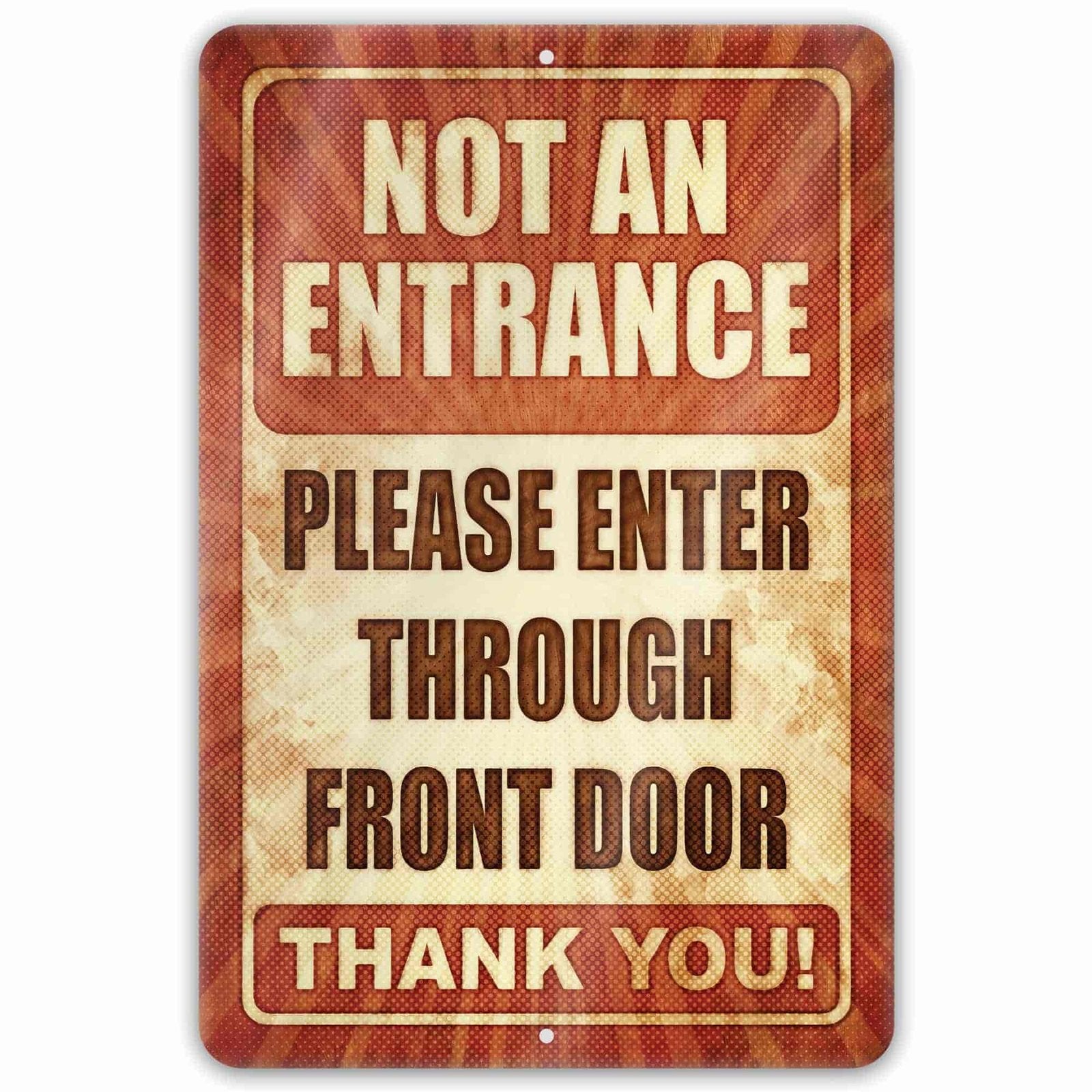 1020.dogs In Yard Do Not Enter Metal Tin Sign, 12x18 in, Indoor/Outdoor Decorative Sign - a4