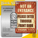 1020.dogs In Yard Do Not Enter Metal Tin Sign, 12x18 in, Indoor/Outdoor Decorative Sign - a4