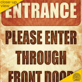 1020.dogs In Yard Do Not Enter Metal Tin Sign, 12x18 in, Indoor/Outdoor Decorative Sign - a4