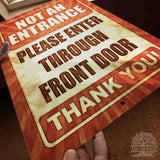 1020.dogs In Yard Do Not Enter Metal Tin Sign, 12x18 in, Indoor/Outdoor Decorative Sign - a4