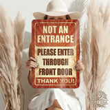 1020.dogs In Yard Do Not Enter Metal Tin Sign, 12x18 in, Indoor/Outdoor Decorative Sign - a4