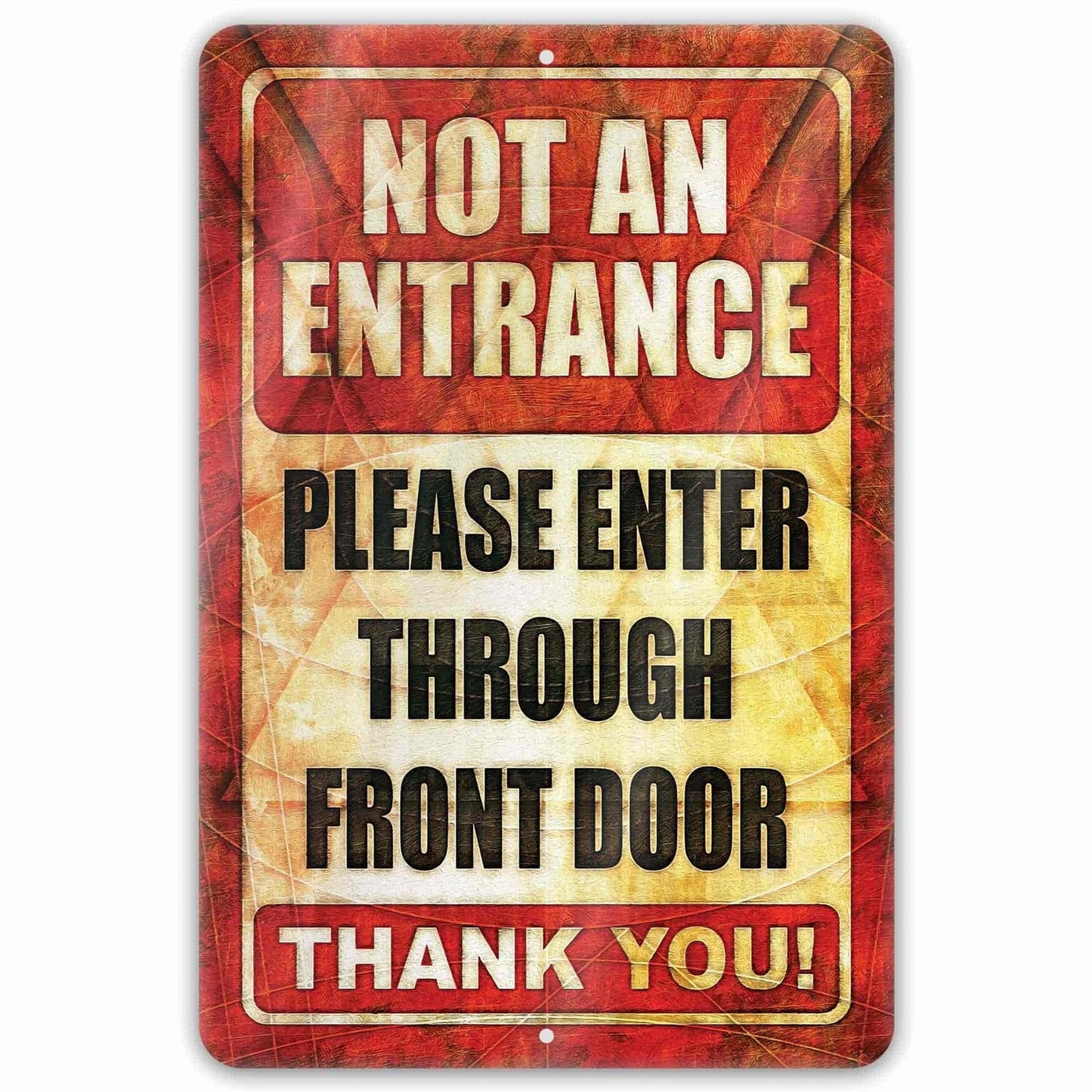 1020.dogs In Yard Do Not Enter Metal Tin Sign, 12x18 in, Indoor/Outdoor Decorative Sign - a4