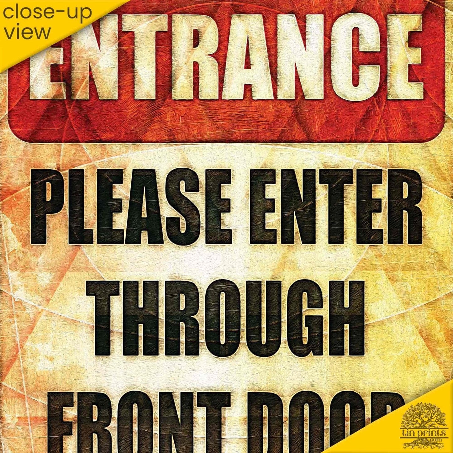 1020.dogs In Yard Do Not Enter Metal Tin Sign, 12x18 in, Indoor/Outdoor Decorative Sign - a4