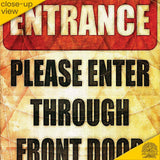 1020.dogs In Yard Do Not Enter Metal Tin Sign, 12x18 in, Indoor/Outdoor Decorative Sign - a4