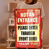 1020.dogs In Yard Do Not Enter Metal Tin Sign, 12x18 in, Indoor/Outdoor Decorative Sign - a4