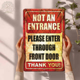 1020.dogs In Yard Do Not Enter Metal Tin Sign, 12x18 in, Indoor/Outdoor Decorative Sign - a4