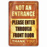 1020.dogs In Yard Do Not Enter Metal Tin Sign, 12x18 in, Indoor/Outdoor Decorative Sign - a4