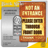 1020.dogs In Yard Do Not Enter Metal Tin Sign, 12x18 in, Indoor/Outdoor Decorative Sign - a4