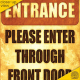 1020.dogs In Yard Do Not Enter Metal Tin Sign, 12x18 in, Indoor/Outdoor Decorative Sign - a4