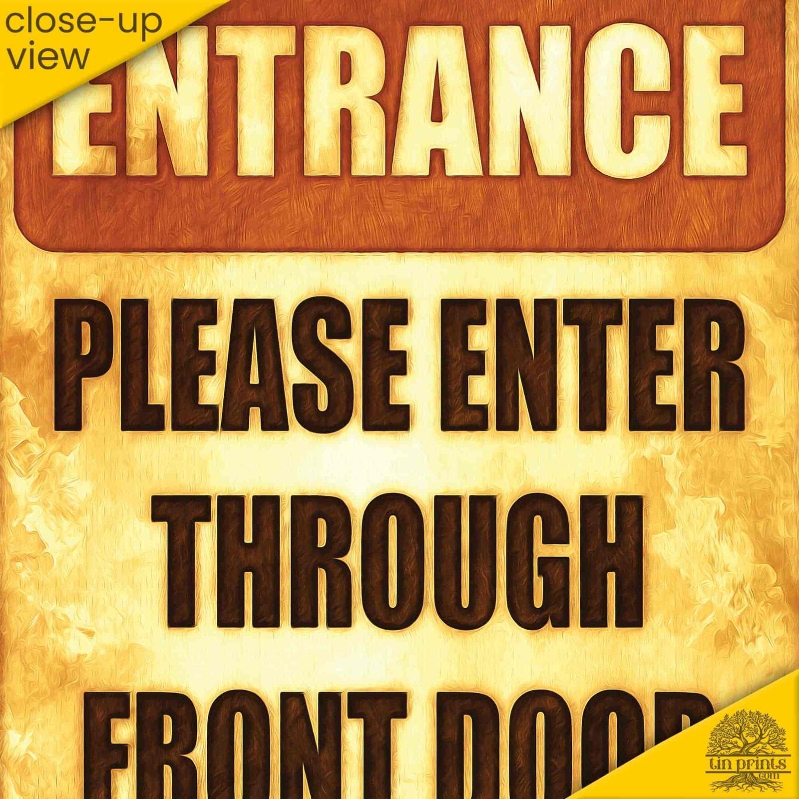 1020.dogs In Yard Do Not Enter Metal Tin Sign, 12x18 in, Indoor/Outdoor Decorative Sign - a4