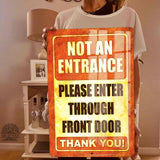 1020.dogs In Yard Do Not Enter Metal Tin Sign, 12x18 in, Indoor/Outdoor Decorative Sign - a4