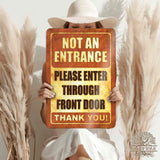1020.dogs In Yard Do Not Enter Metal Tin Sign, 12x18 in, Indoor/Outdoor Decorative Sign - a4