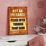 1020.dogs In Yard Do Not Enter Metal Tin Sign, 12x18 in, Indoor/Outdoor Decorative Sign - a4