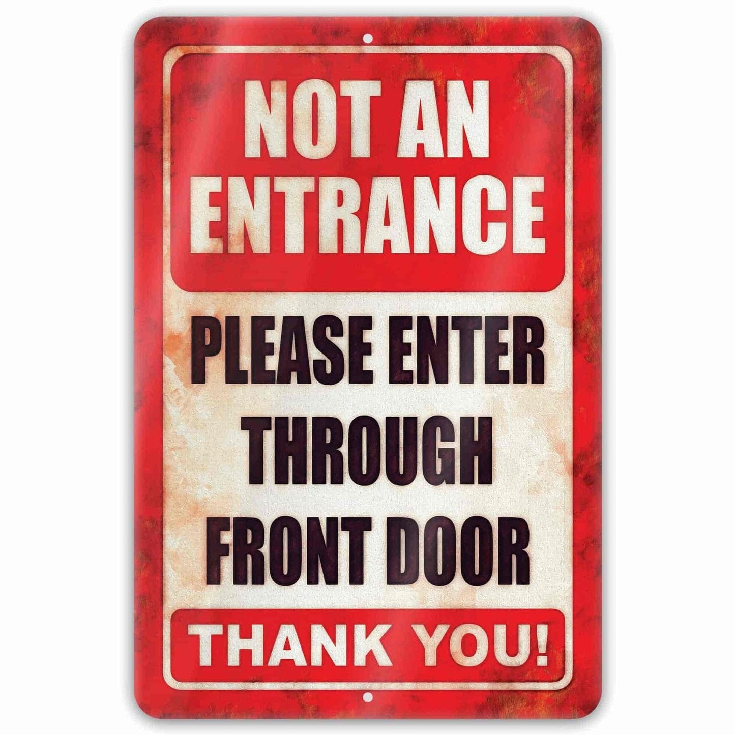 1020.dogs In Yard Do Not Enter Metal Tin Sign, 12x18 in, Indoor/Outdoor Decorative Sign - a4