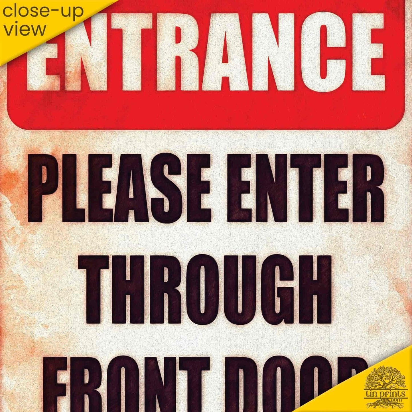 1020.dogs In Yard Do Not Enter Metal Tin Sign, 12x18 in, Indoor/Outdoor Decorative Sign - a4