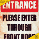 1020.dogs In Yard Do Not Enter Metal Tin Sign, 12x18 in, Indoor/Outdoor Decorative Sign - a4