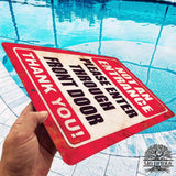 1020.dogs In Yard Do Not Enter Metal Tin Sign, 12x18 in, Indoor/Outdoor Decorative Sign - a4