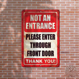 1020.dogs In Yard Do Not Enter Metal Tin Sign, 12x18 in, Indoor/Outdoor Decorative Sign - a4