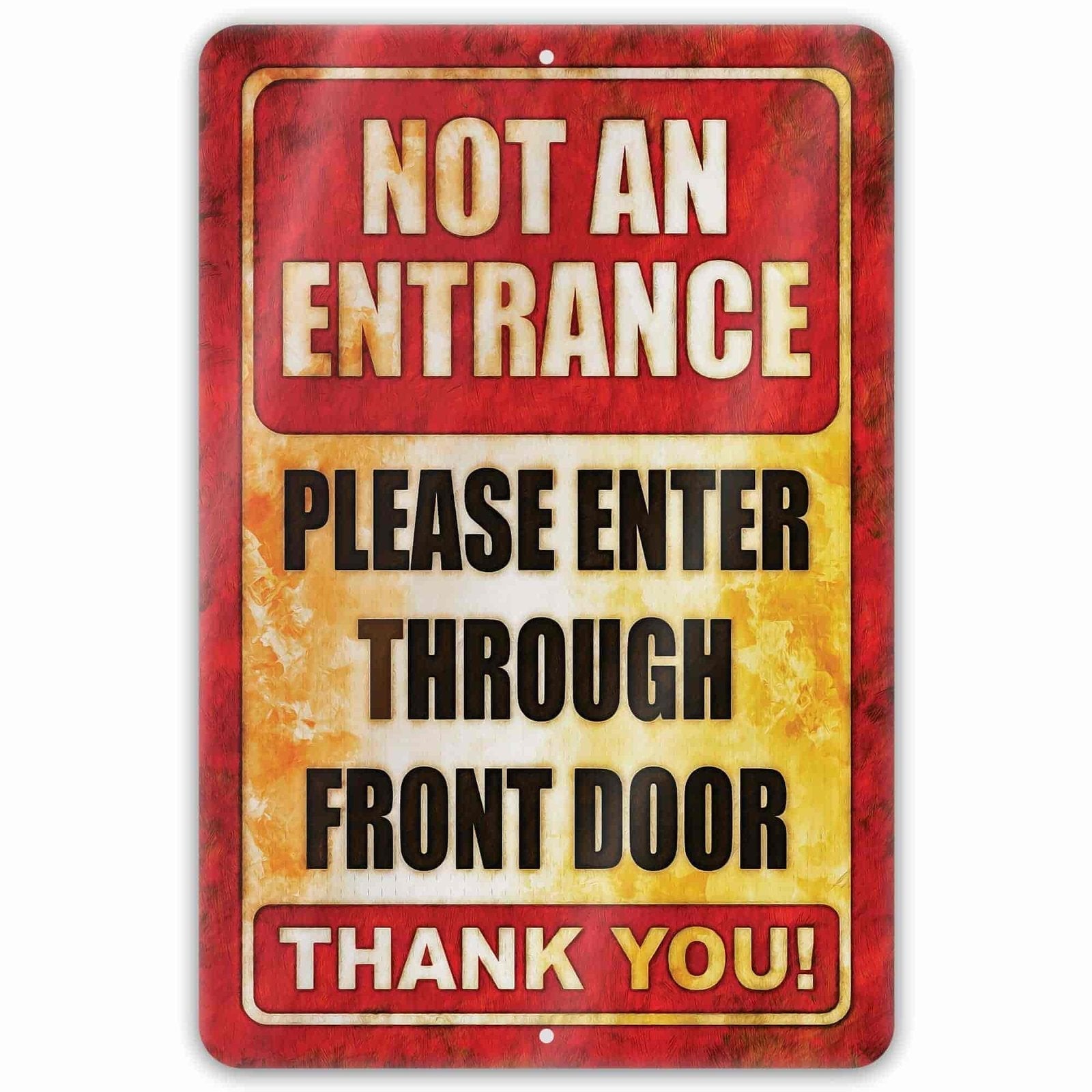 1020.dogs In Yard Do Not Enter Metal Tin Sign, 12x18 in, Indoor/Outdoor Decorative Sign - a4