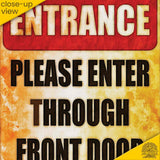 1020.dogs In Yard Do Not Enter Metal Tin Sign, 12x18 in, Indoor/Outdoor Decorative Sign - a4