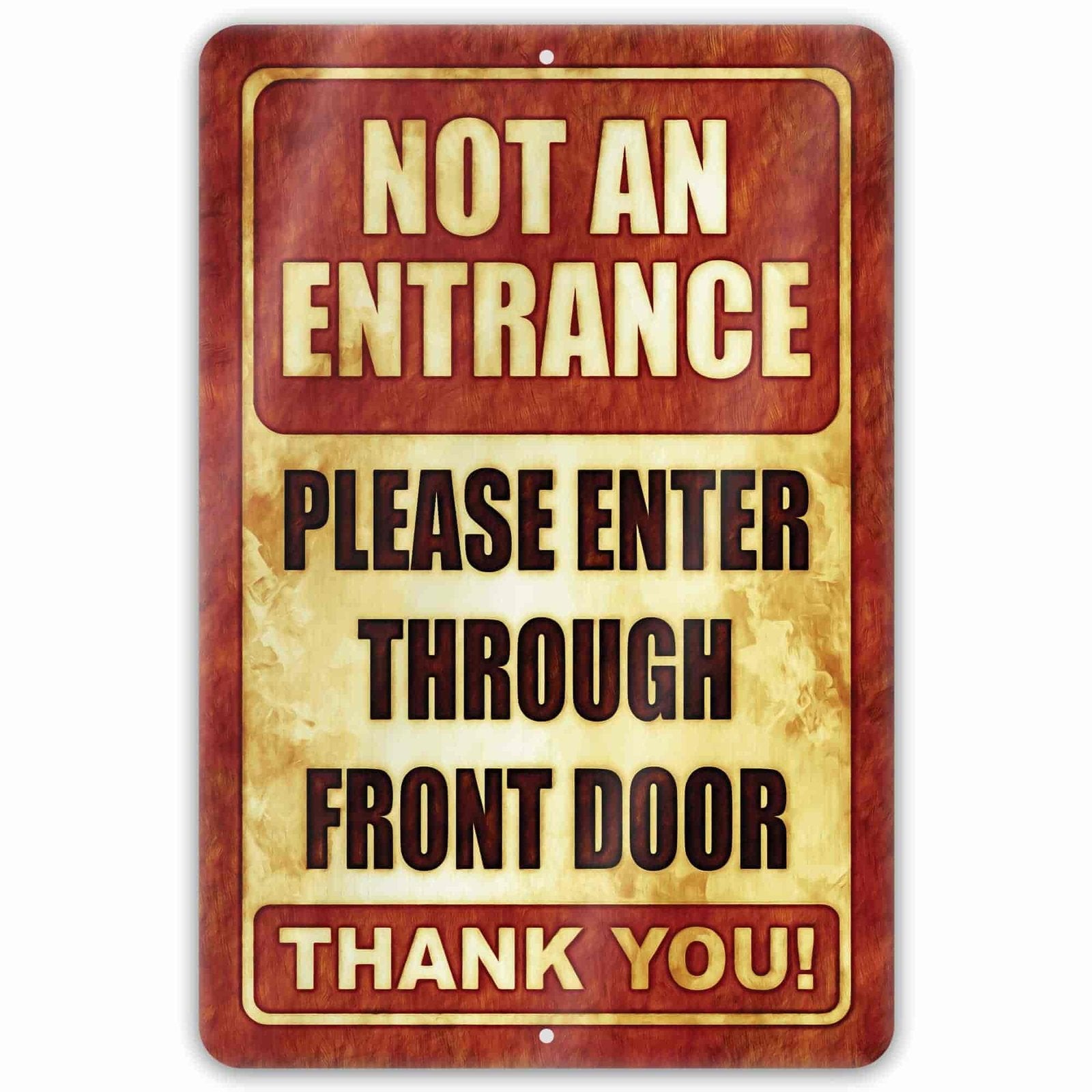 1020.dogs In Yard Do Not Enter Metal Tin Sign, 12x18 in, Indoor/Outdoor Decorative Sign - a4