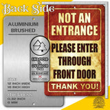 1020.dogs In Yard Do Not Enter Metal Tin Sign, 12x18 in, Indoor/Outdoor Decorative Sign - a4