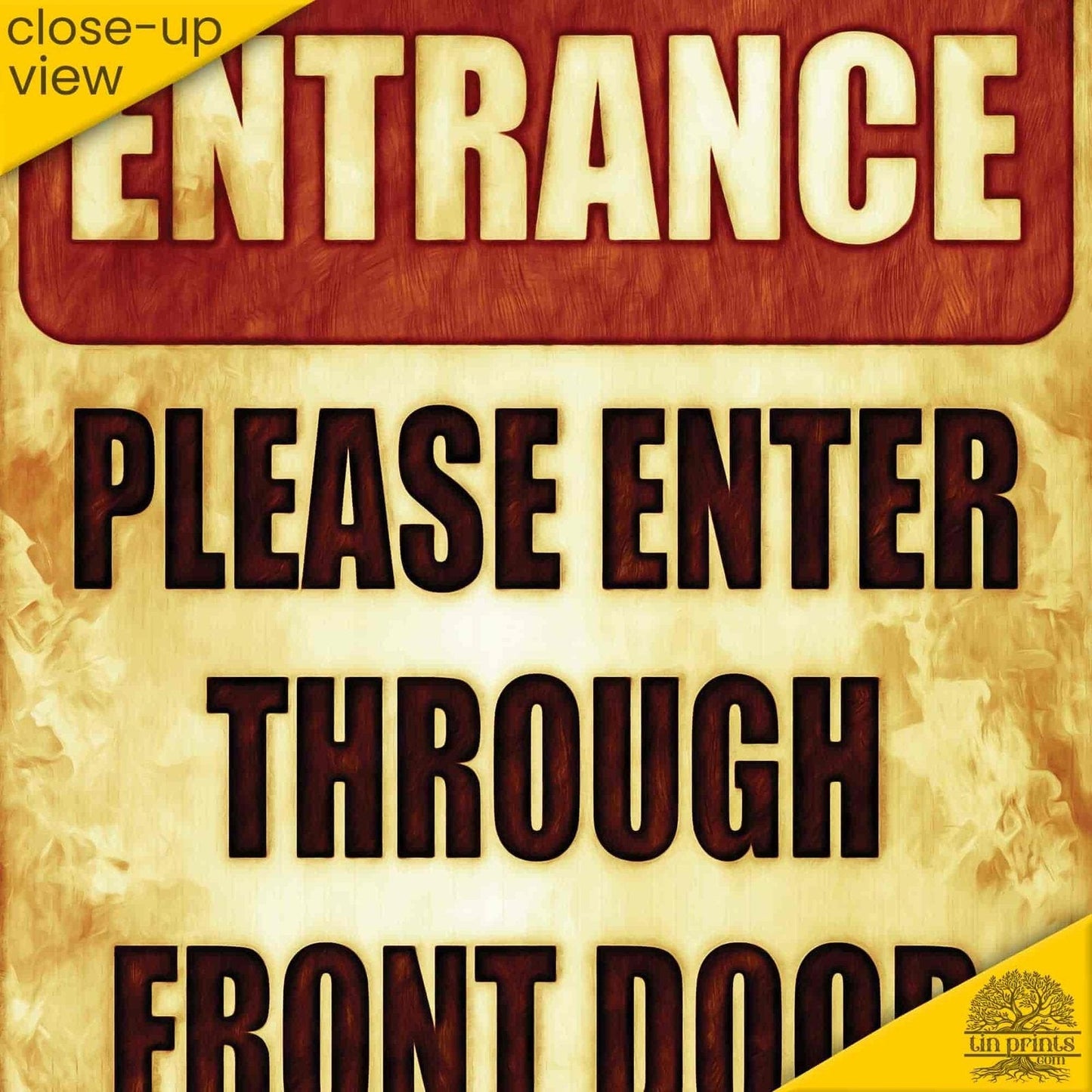 1020.dogs In Yard Do Not Enter Metal Tin Sign, 12x18 in, Indoor/Outdoor Decorative Sign - a4