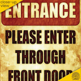1020.dogs In Yard Do Not Enter Metal Tin Sign, 12x18 in, Indoor/Outdoor Decorative Sign - a4
