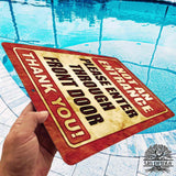 1020.dogs In Yard Do Not Enter Metal Tin Sign, 12x18 in, Indoor/Outdoor Decorative Sign - a4