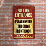 1020.dogs In Yard Do Not Enter Metal Tin Sign, 12x18 in, Indoor/Outdoor Decorative Sign - a4