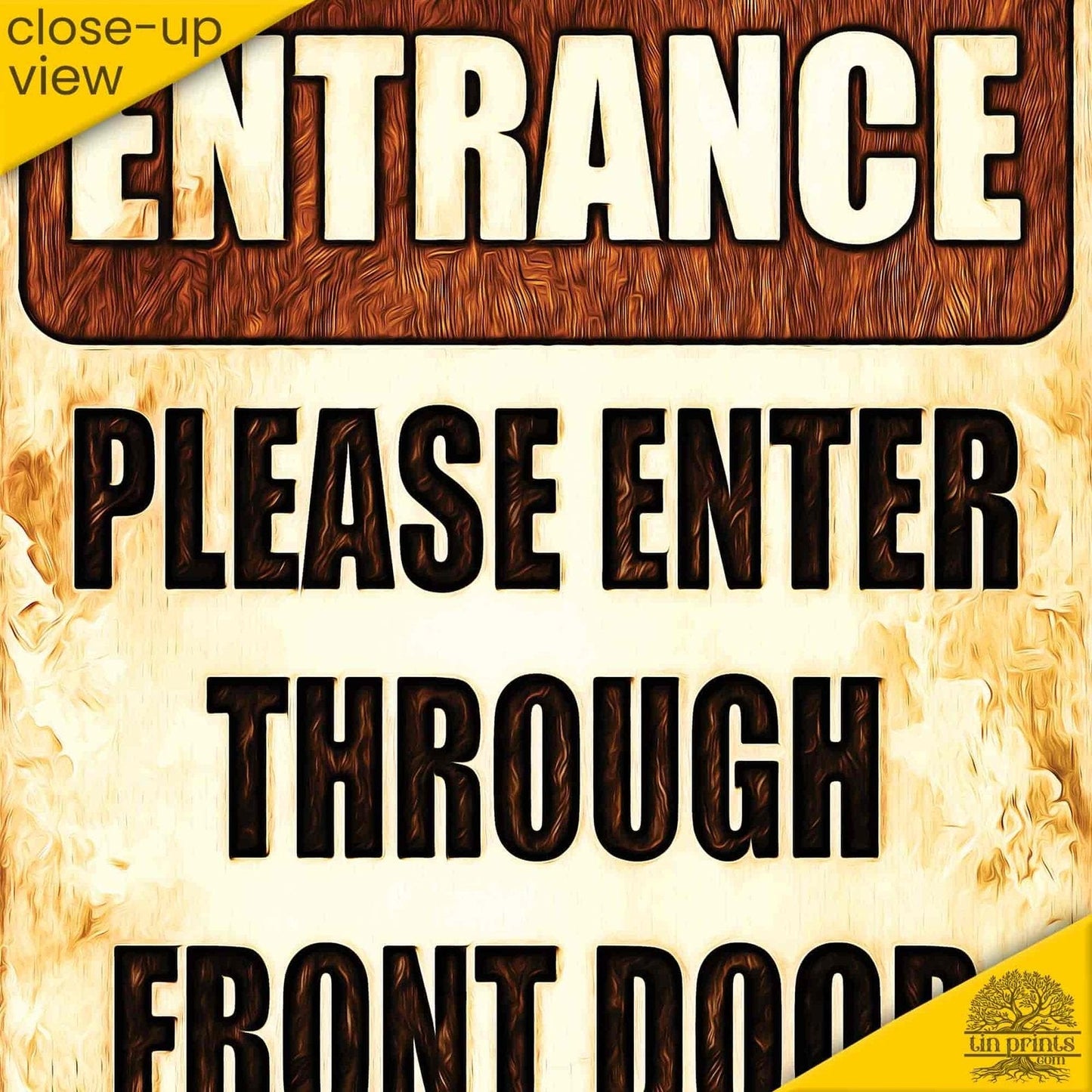 1020.dogs In Yard Do Not Enter Metal Tin Sign, 12x18 in, Indoor/Outdoor Decorative Sign - a4