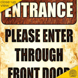 1020.dogs In Yard Do Not Enter Metal Tin Sign, 12x18 in, Indoor/Outdoor Decorative Sign - a4