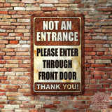 1020.dogs In Yard Do Not Enter Metal Tin Sign, 12x18 in, Indoor/Outdoor Decorative Sign - a4