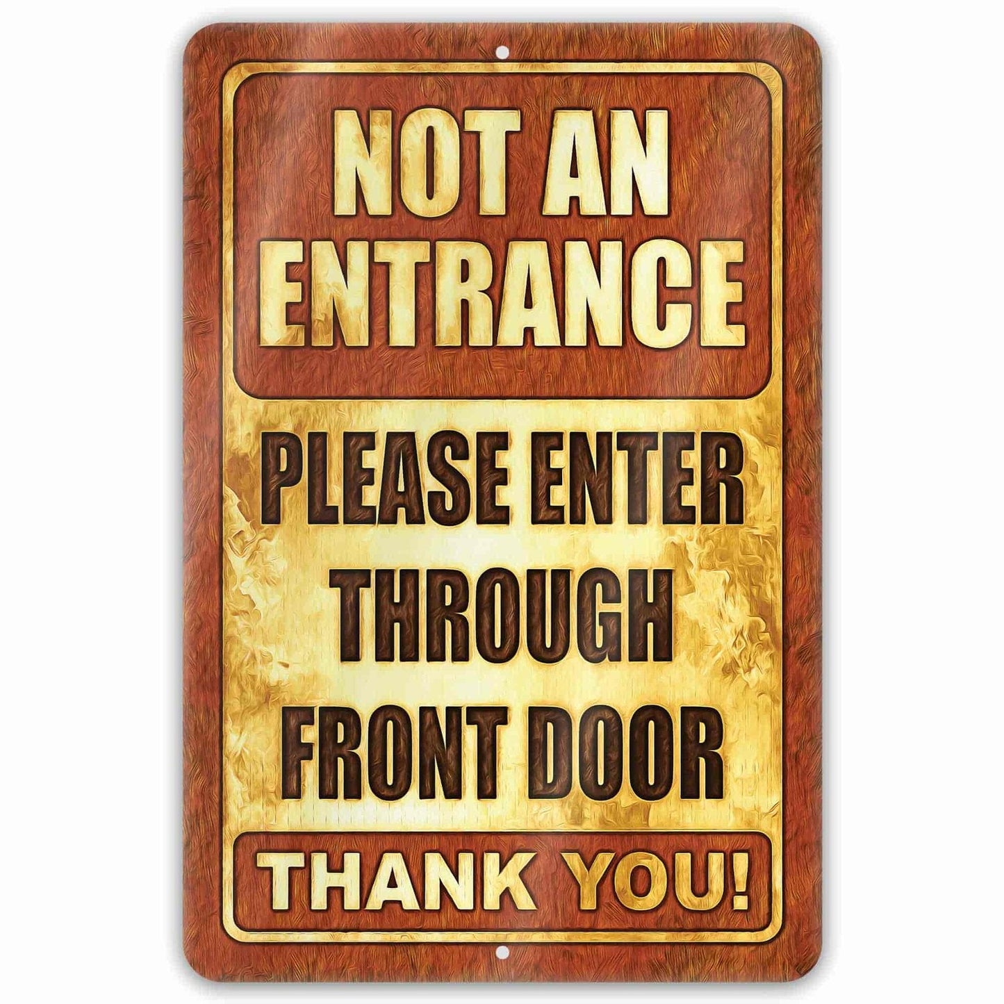 1020.dogs In Yard Do Not Enter Metal Tin Sign, 12x18 in, Indoor/Outdoor Decorative Sign - a4