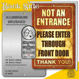 1020.dogs In Yard Do Not Enter Metal Tin Sign, 12x18 in, Indoor/Outdoor Decorative Sign - a4