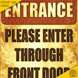 1020.dogs In Yard Do Not Enter Metal Tin Sign, 12x18 in, Indoor/Outdoor Decorative Sign - a4