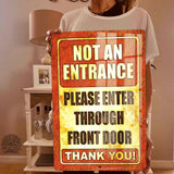 1020.dogs In Yard Do Not Enter Metal Tin Sign, 12x18 in, Indoor/Outdoor Decorative Sign - a4