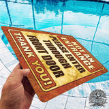 1020.dogs In Yard Do Not Enter Metal Tin Sign, 12x18 in, Indoor/Outdoor Decorative Sign - a4