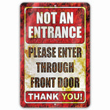 1020.dogs In Yard Do Not Enter Metal Tin Sign, 12x18 in, Indoor/Outdoor Decorative Sign - a4