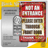 1020.dogs In Yard Do Not Enter Metal Tin Sign, 12x18 in, Indoor/Outdoor Decorative Sign - a4