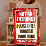 1020.dogs In Yard Do Not Enter Metal Tin Sign, 12x18 in, Indoor/Outdoor Decorative Sign - a4